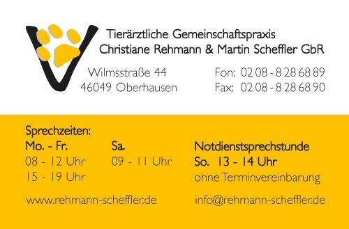 Werbeartikel-und-andere-Printmedien (237) für Tierärztliche Gemeinschaftspraxis Christiane Rehmann & Martin Scheffler GbR