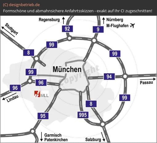 (266) Anfahrtsskizze München Übersichtskarte