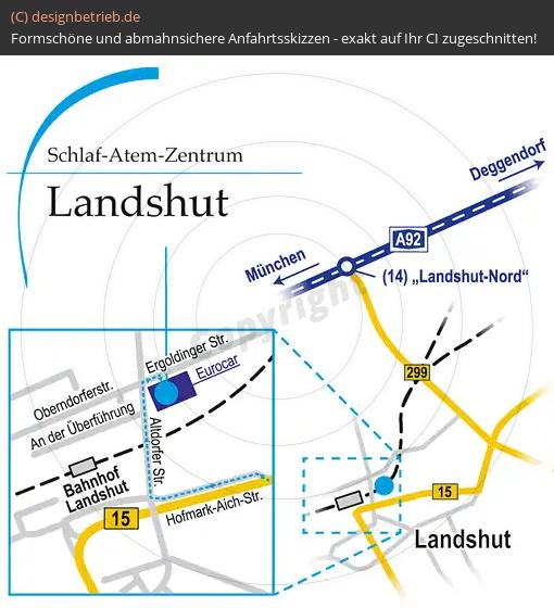 (321) Anfahrtsskizze Landshut