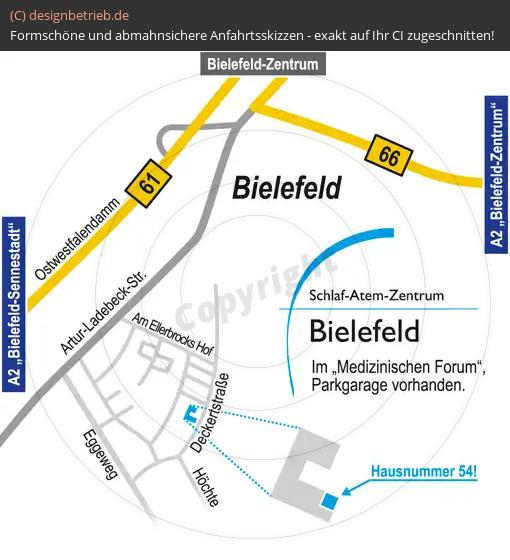 (503) Anfahrtsskizze Bielefeld Deckertstraße