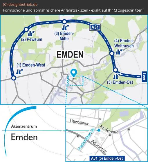 (594) Anfahrtsskizze Emden