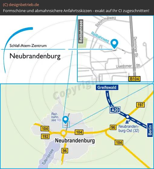 (651) Anfahrtsskizze Neubrandenburg