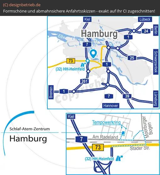 (670) Anfahrtsskizze Hamburg