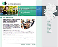 Webdesign-Agentur designbetrieb aus Essen entwickelt Barrierefreier Internetauftritt für die Bundesarbeitsgemeinschaft der BTZn BAG BTZ www.bag-btz.de