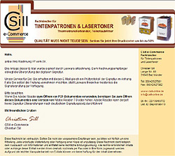Webdesign-Agentur in Essen entwickelt individuelle E-Mail-Vorlage für CSill e-Commerce
