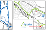 Webdesign-Agentur designbetrieb aus Essen entwickelt Anfahrtsskizze Mannheim (Übersichtskarte und Detailkarte) für die Lummus Novolen Technology GmbH