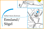 Anfahrtsskizze Emsland-Sögel für Löwenstein Medical GmbH & Co. KG erstellt durch Werbeagentur in Essen