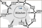 Werbeagentur in Essen entwickelt CI-gerechten Anfahrtsplan (Übersichtsplan) München für STKautz Rechtsanwälte
