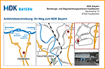 Individueller Lageplan mit Wegbeschreibung Kaufbeuren Bavariaring (Übersichtskarte und Detailskizze) für MDK Bayern von Werbeagentur designbetrieb aus Essen