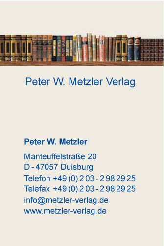 Visitenkarten (16) für Peter W. Metzler Verlag