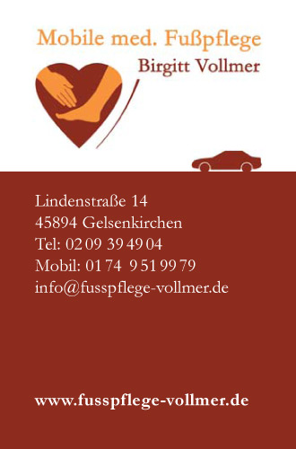 Visitenkarten (22) für Mobile Fußpflege Birgitt V.