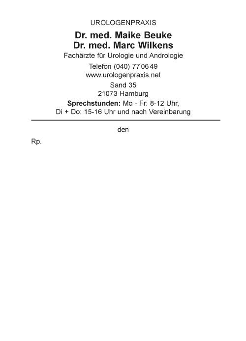Notizbloecke (232) für Urologenpraxis Dr. med. Marc W.