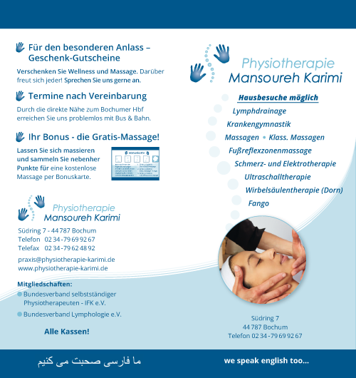 Faltblätter gestalten erstellen Beispiel 318 physiotherapie-mansoureh-k-