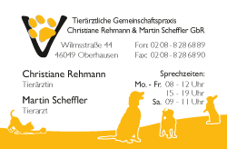 Visitenkarten gestalten Beispiel 346 tieraerztliche-gemeinschaftspraxis-christiane-rehmann-martin-scheffler-gbr