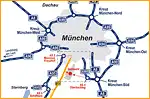 Anfahrtsskizze (183) München (Übersichtskarte Großraum München)
