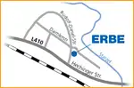 Anfahrtsskizze (213) Rangendingen Detailskizze ERBE Elektromedizin GmbH