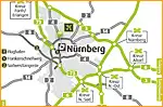 Anfahrtsskizze (351) Nürnberg Übersichtsplan
