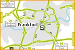 Anfahrtsskizze (359) Frankfurt (Übersichtskarte) DERAG Living Hotel Frankfurt