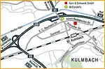 Anfahrtsskizze (380) Kulmbach Albert-Ruckdeschel-Straße Korn & Schwenk GmbH