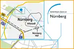 Anfahrtsskizze (393) Nürnberg