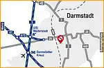 Anfahrtsskizze (422) Darmstadt Überschtskarte