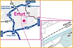 Anfahrtsskizze (454) Erfurt