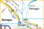 Anfahrtsskizze (470) Remagen