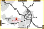 Anfahrtsskizze (495) Oldenburg (Edewecht bei Oldenburg)