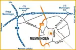 Anfahrtsskizze (496) Memmingen (Großraum + Zoomkarte)