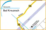 Anfahrtsskizze (508) Bad Kreuznach (Mühlenstraße)