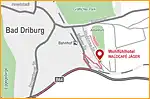 Anfahrtsskizze (612) Bad Driburg (Detailkarte) WOHLFÜHLHOTEL DER JÄGERHOF