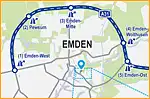 Anfahrtsskizze (618) Emden