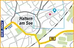 Anfahrtsskizze (638) Haltern am See Schlaf-Atem-Zentrum | Löwenstein Medical GmbH & Co. KG
