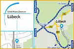 Anfahrtsskizze (712) Lübeck Ratzeburger Allee Schlaf-Atem-Zentrum | Löwenstein Medical GmbH & Co. KG