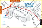 Anfahrtsskizze (800) Neuhaus am Rennweg Detailskizze | Röchling Medical Solutions SE