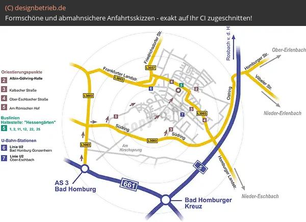 Anfahrtsskizze Bad-Homburg (übersichtskarte) 