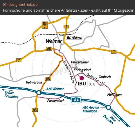 Anfahrtsskizze Weimar übersichtskarte IBU tec