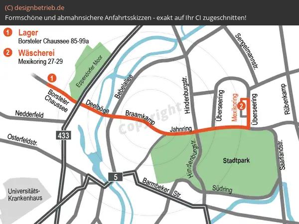 Anfahrtsskizze Hamburg Wäscherei