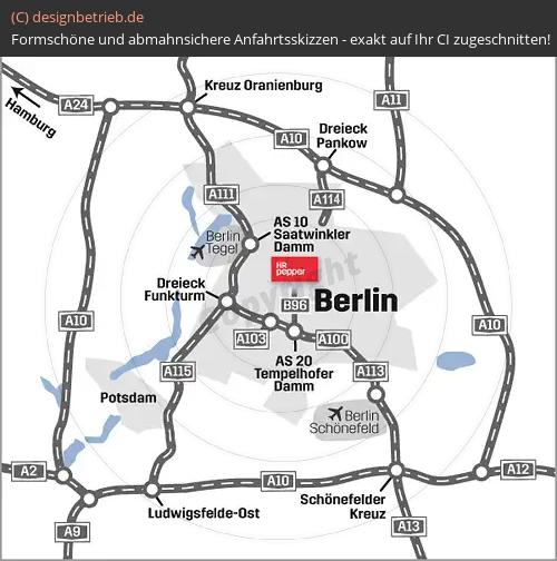 Anfahrtsskizze Berlin (Übersichtskarte) HRPepper