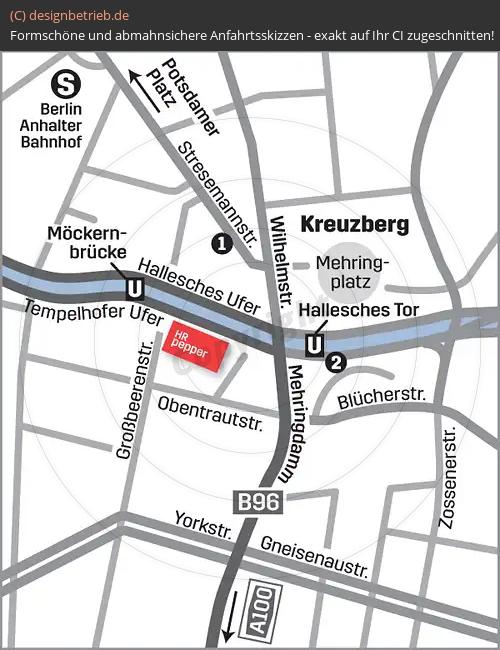 (197) Anfahrtsskizze Berlin Kreuzberg (Detailkarte)