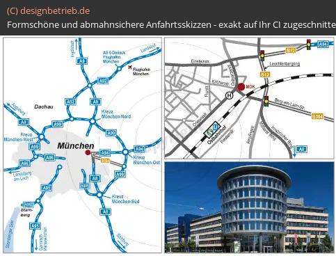 Anfahrtsskizze München (Übersichtskarte und Detailkarte) MDK Bayern