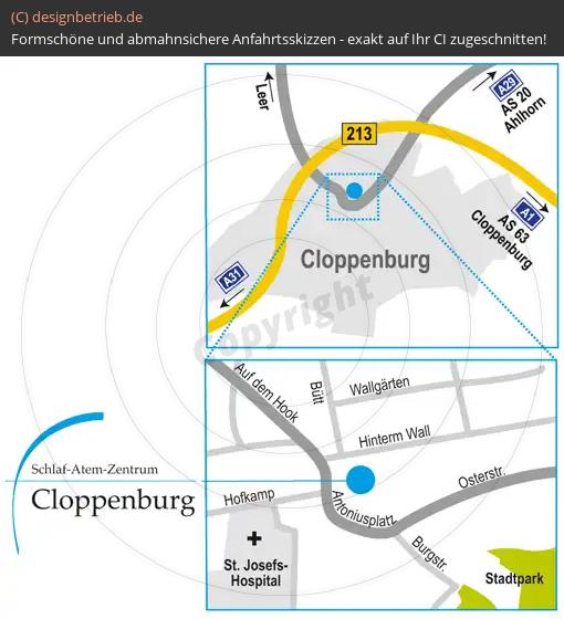 Anfahrtsskizze Cloppenburg Löwenstein Medical GmbH & Co. KG