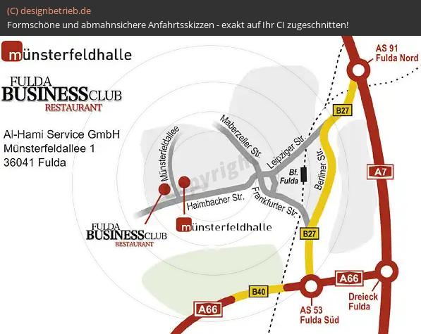 Anfahrtsskizze Fulda (Münsterfeldhalle)