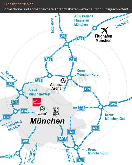 Anfahrtsskizze München GXP Engaged Auditing Services