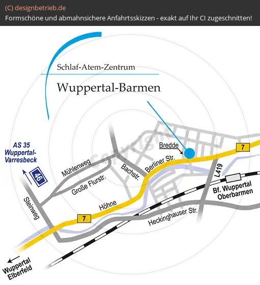 Anfahrtsskizze Wuppertal Barmen Löwenstein Medical GmbH & Co. KG