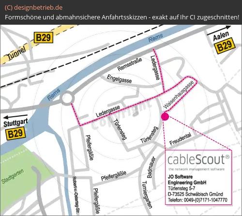 Anfahrtsskizze Schwäbisch Gmünd Jo Software