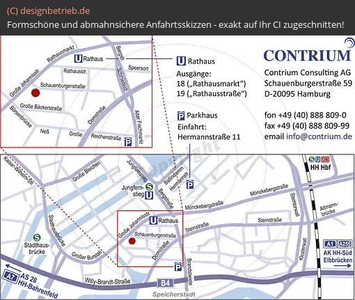 Anfahrtsskizze Hamburg Schauenburgerstraße Contrium Consulting AG