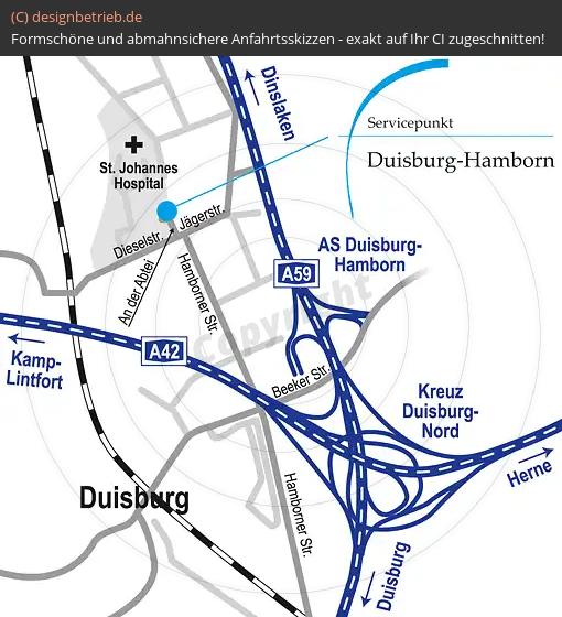 (288) Anfahrtsskizze Duisburg Hamborn