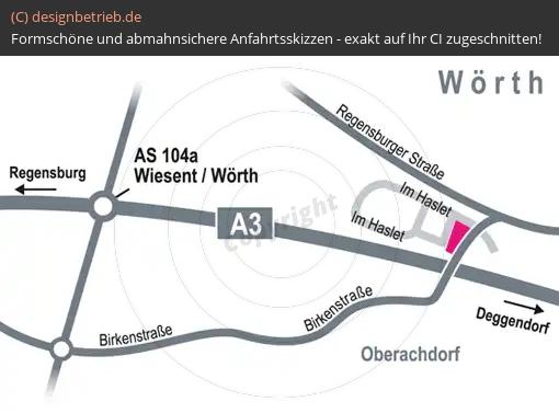 Anfahrtsskizze Wörth Wiesent Donau Löwenstein Medical GmbH & Co. KG