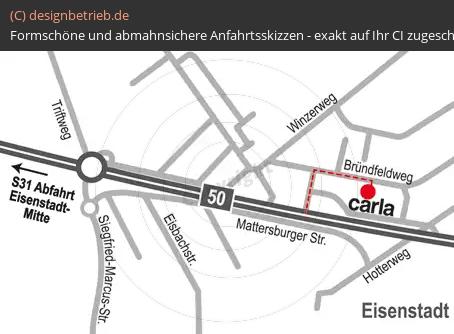 Anfahrtsskizze Eisenstadt CARITAS Österreich